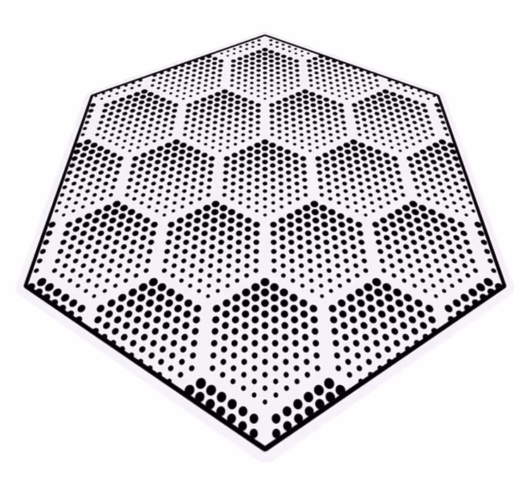 Tapis vinyles géométriques motif de points hexagonaux - TenStickers