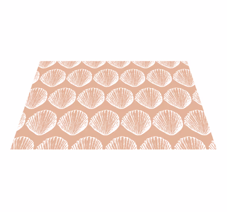 Tapis vinyle fleurs et plantes motif de coquillage - TenStickers