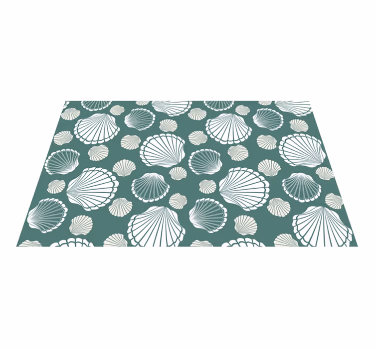 Tapis vinyle cuisine motif de coquillages - TenStickers