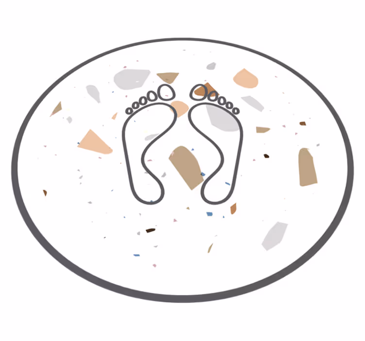 Tapis vinyle salle de bain empreinte abstraite - TenStickers