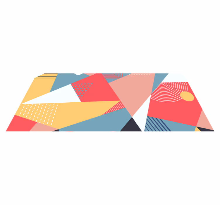 Tapis vinyles géométriques composition géométrique colorée - TenStickers