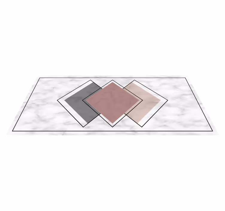 Tapis vinyle marbre géométrique - TenStickers