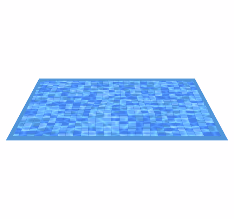 Tapis vinyle textures mosaïque bleue ondulée - TenStickers