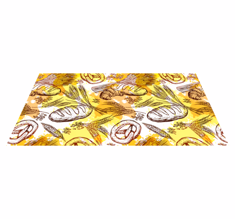 Tapis vinyle nature design sur le thème de la boulangerie - TenStickers