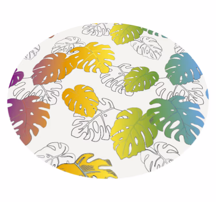 Tapis vinyle fleurs et plantes colorés - TenStickers