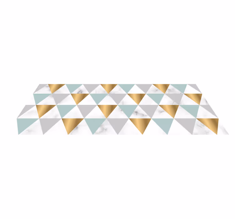 Tapis vinyles géométriques mosaïque de triangles - TenStickers