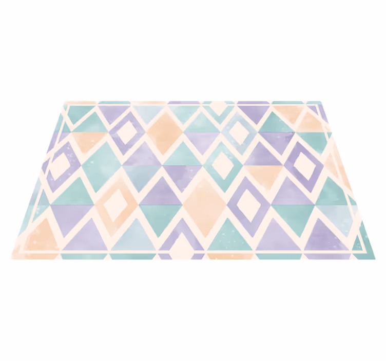 Tapis vinyles géométriques palette pastel géométrique - TenStickers
