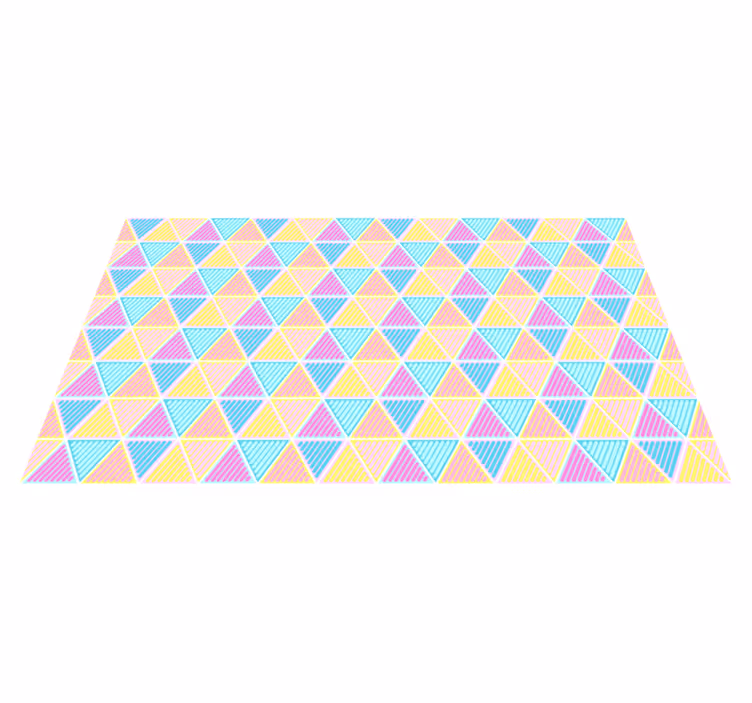 Tapis vinyles géométriques motif triangles colorés - TenStickers