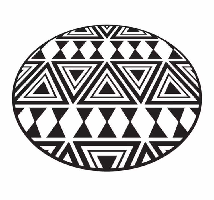 Tapis vinyles géométriques motifs tribaux circulaires - TenStickers