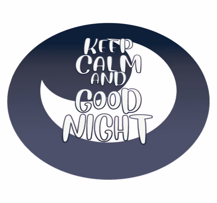 Tapis vinyle citation calme bonne nuit - TenStickers