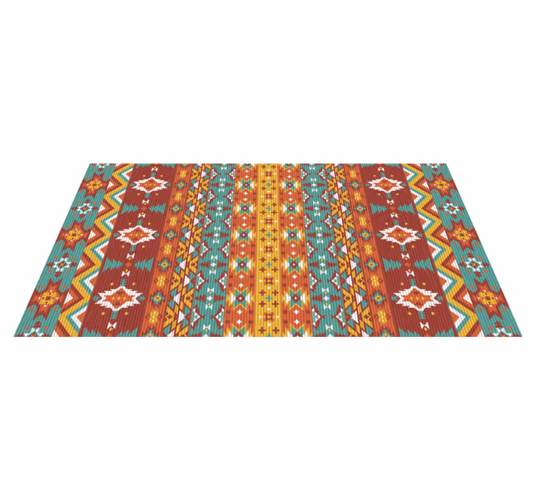 Tapis vinyle éthnique mosaïque ethnique colorée - TenStickers