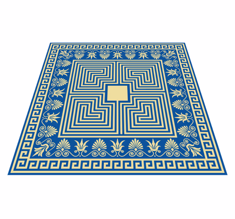 Tapis vinyle carreaux de ciment mosaïque géométrique - TenStickers