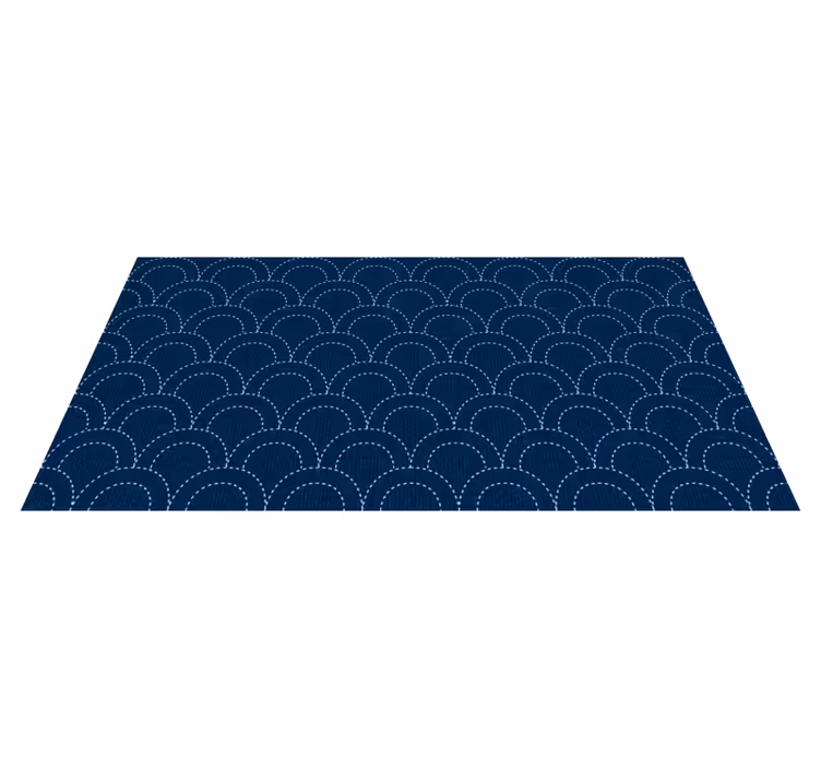 Tapis vinyles géométriques profondeurs du motif festonné - TenStickers