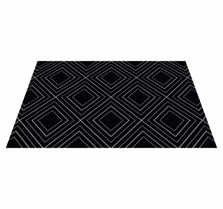Tapis vinyles géométriques géométrique monochromatique - TenStickers