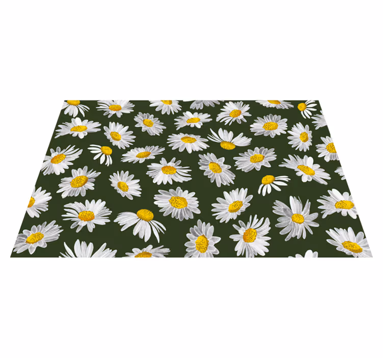 Tapis vinyle fleurs et plantes délice de marguerite - TenStickers