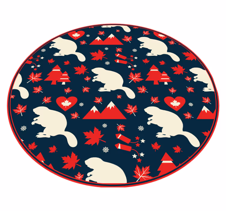 Tapis vinyle noël motif polaire festif - TenStickers