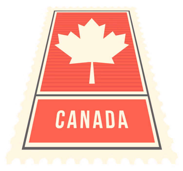 Tapis vinyle rétro feuille d'érable du canada - TenStickers