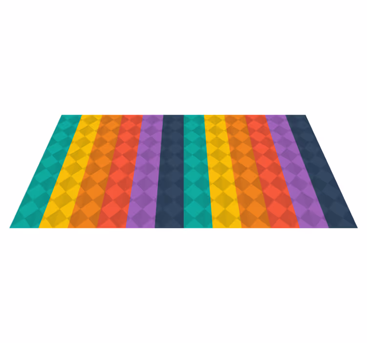 Tapis vinyles géométriques spectre géométrique coloré - TenStickers