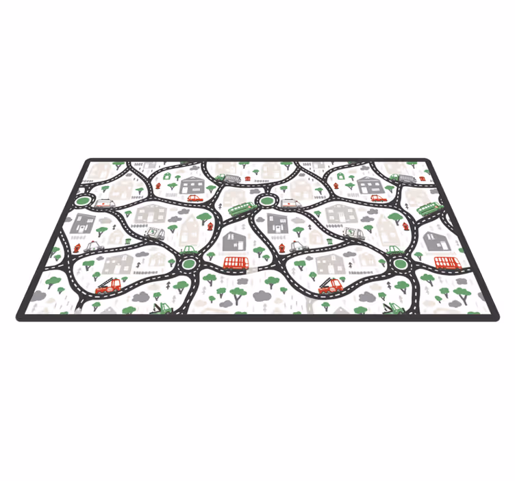 Tapis vinyle autouroute routes de jeu en ville - TenStickers