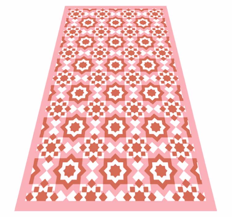 Tapis vinyle carreaux de ciment design mosaïque - TenStickers