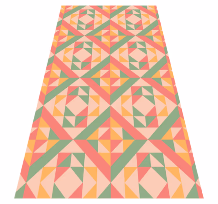 Tapis vinyles géométriques ensemble à motifs géométriques - TenStickers