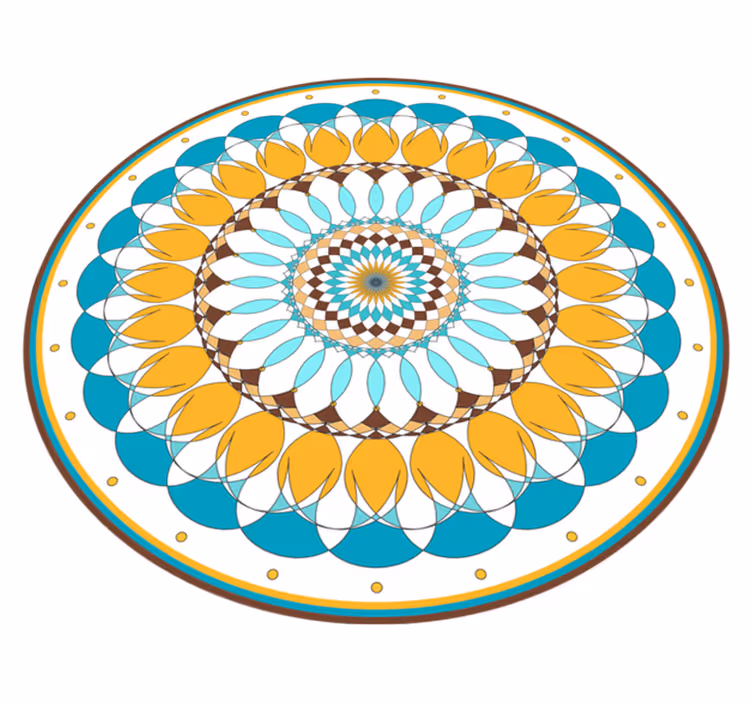 Tapis vinyle mandala cercles concentriques - TenStickers