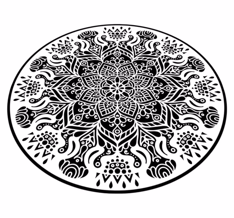 Tapis vinyle mandala design mandala complexe - TenStickers