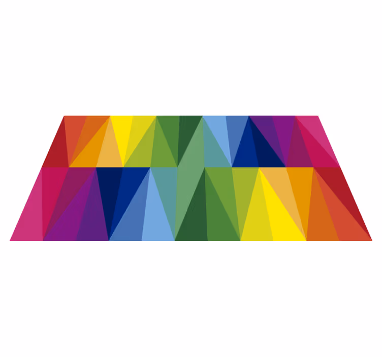 Tapis vinyles géométriques tableau triangulaire coloré - TenStickers