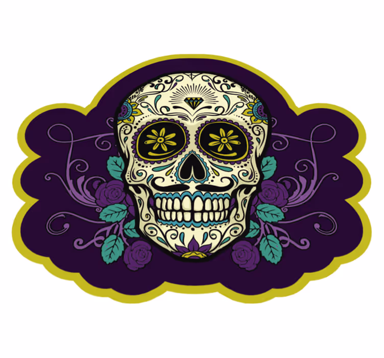 Tapis vinyle pour halloween motif crâne - TenStickers
