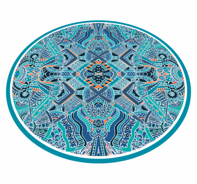 Tapis vinyle mandala circularité mandala - TenStickers