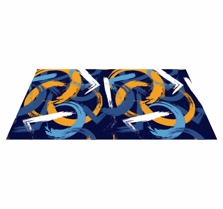 Tapis vinyles géométriques tourbillons abstraits - TenStickers