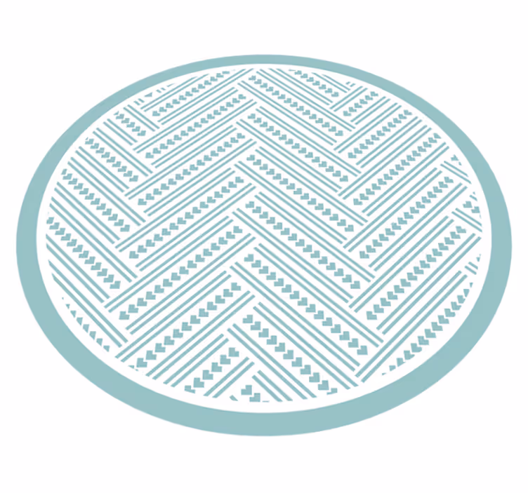 Tapis vinyles géométriques motif géométrique rond - TenStickers