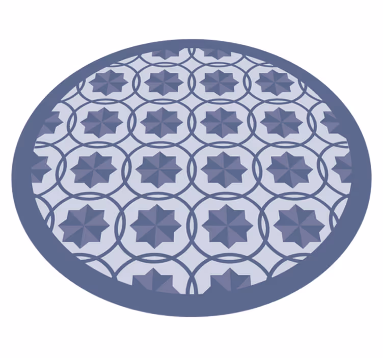 Tapis vinyles géométriques motif géométrique symétrique - TenStickers