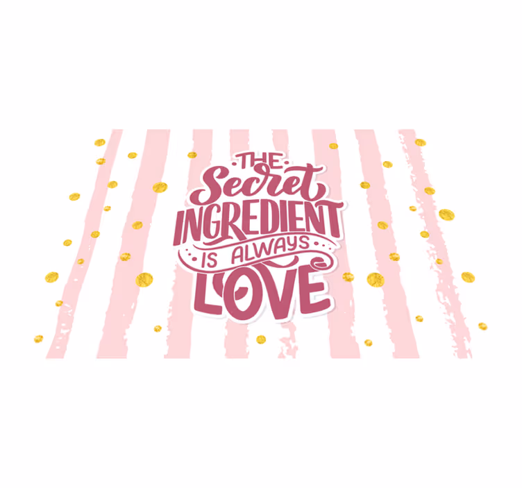 Tapis vinyle citation ingrédient secret amour - TenStickers