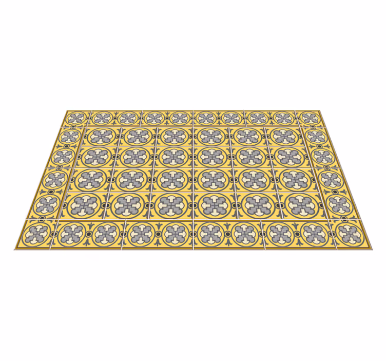 Tapis vinyle carreaux de ciment méditerranéen orné - TenStickers
