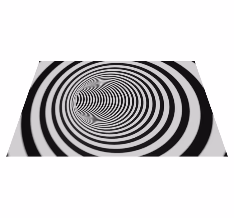 Tapis vinyles géométriques tourbillon d'illusion d'optique - TenStickers