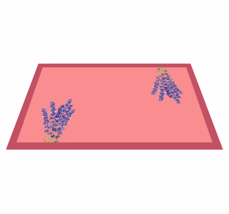 Tapis vinyle fleurs et plantes accents floraux de lavande - TenStickers
