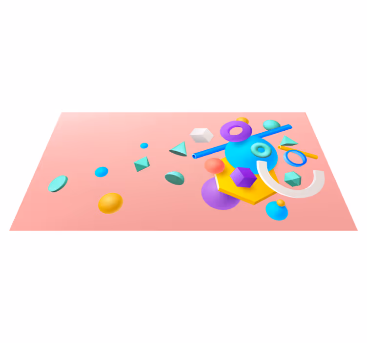 Tapis vinyles géométriques motifs géométriques - TenStickers