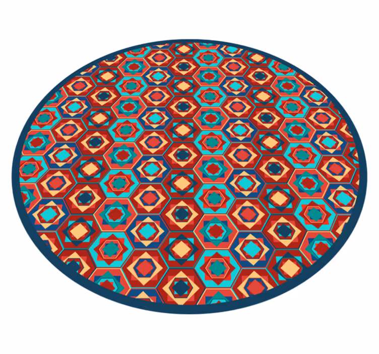 Tapis vinyles géométriques cercle d'harmonie géométrique - TenStickers