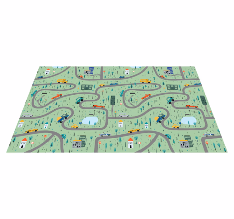 Tapis vinyle autouroute plan de circulation de la ville - TenStickers
