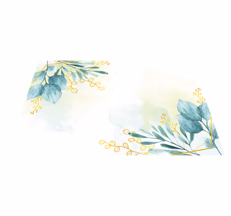 Tapis vinyle fleurs et plantes élégance du motif botanique - TenStickers