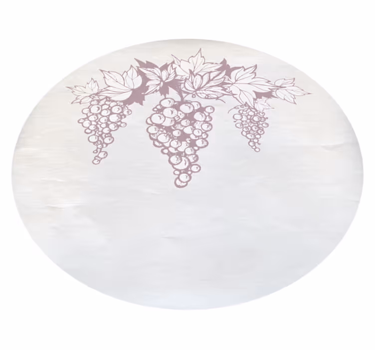 Tapis vinyle fleurs et plantes emblème botanique des raisins - TenStickers