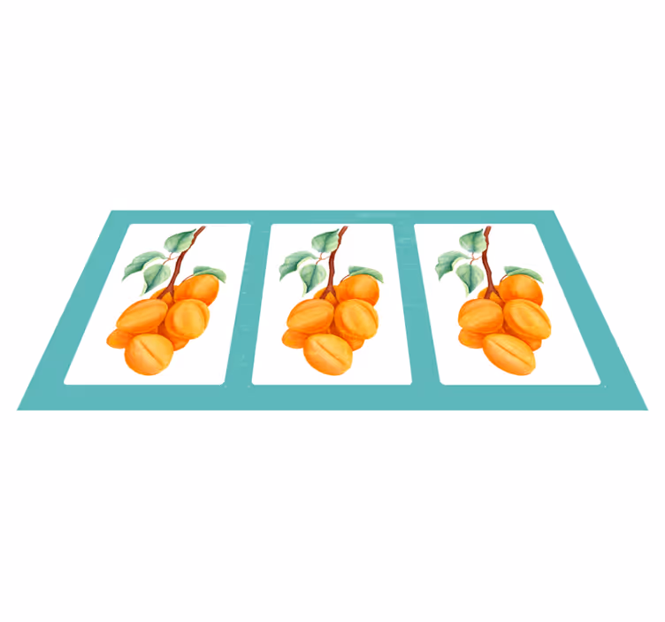 Tapis vinyle fleurs et plantes illustration fruitée - TenStickers