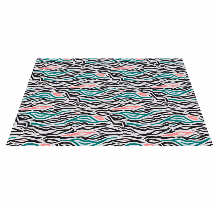 Tapis vinyle rayures lignes de zèbre abstraites - TenStickers