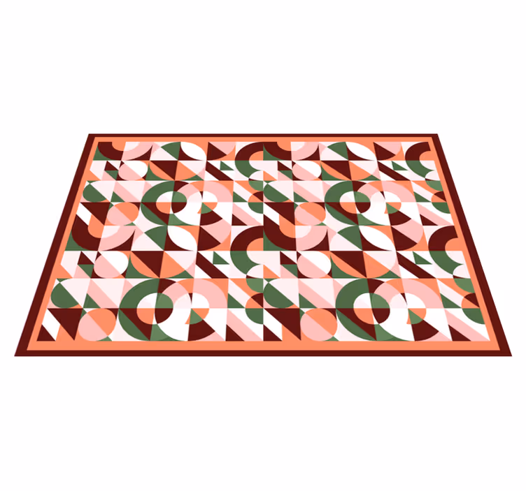 Tapis vinyles géométriques motif de mosaïque géométrique - TenStickers