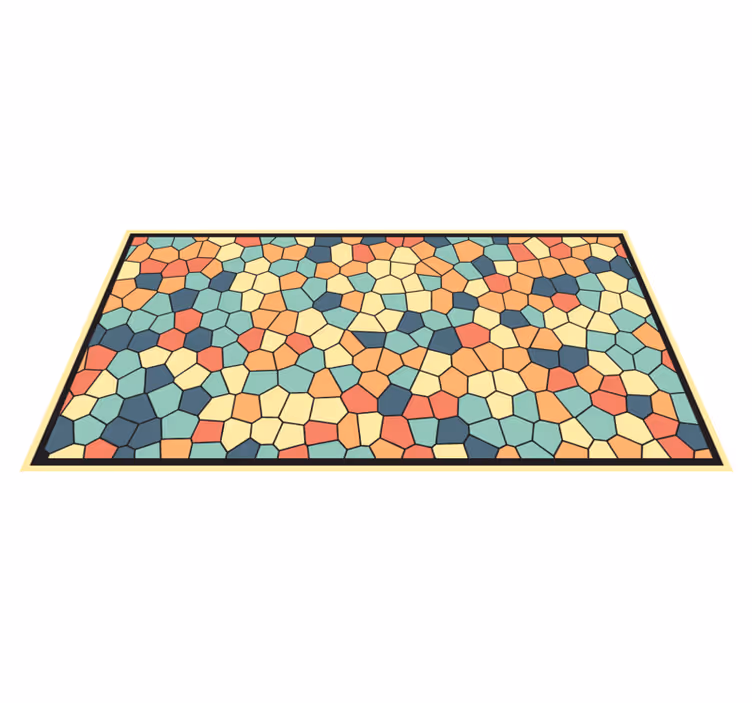 Tapis vinyles géométriques motif hexagonal - TenStickers