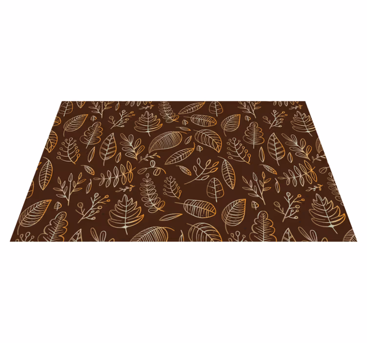 Tapis vinyle fleurs et plantes automne botanique - TenStickers
