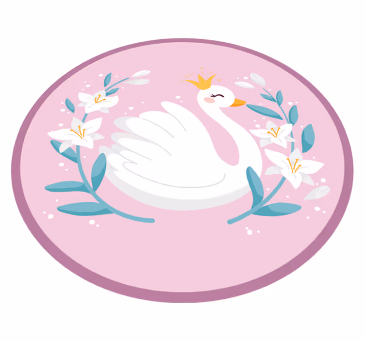 Tapis vinyle chambre bébé imagerie du lac des cygnes - TenStickers