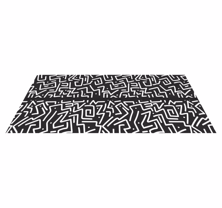 Tapis vinyles géométriques labyrinthe abstrait - TenStickers