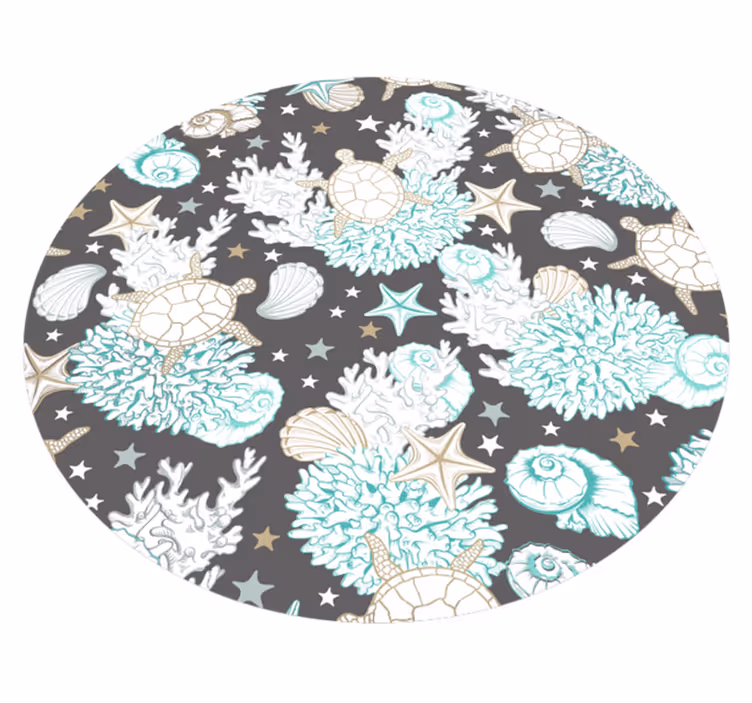 Tapis vinyle animal motif marin - TenStickers